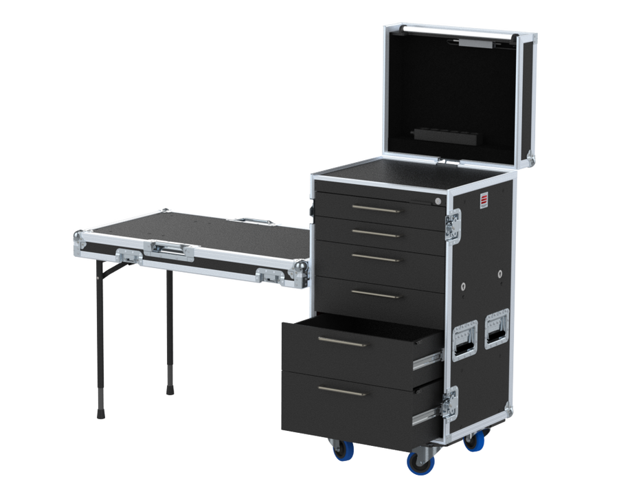 Santosom Road case Serie 120, 19U 6 drawers: 2, 2, 3, 3, 4, 5U