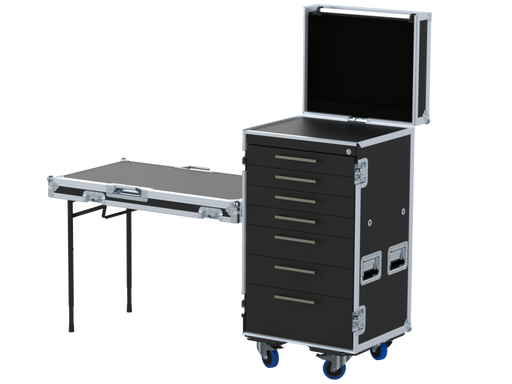 Santosom Roadcase Roadcase Serie 120, 19U 7 drawers: 2, 2, 2, 2, 3, 3, 5U