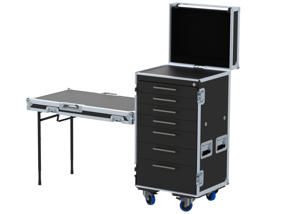 Santosom Roadcase Roadcase Serie 120, 19U 7 drawers: 2, 2, 2, 2, 3, 3, 5U