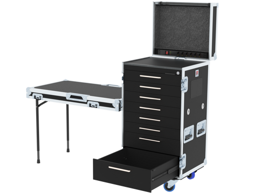 Santosom Road case Serie 120, 19U 6 drawers: (6x 2U) 3U, 4U