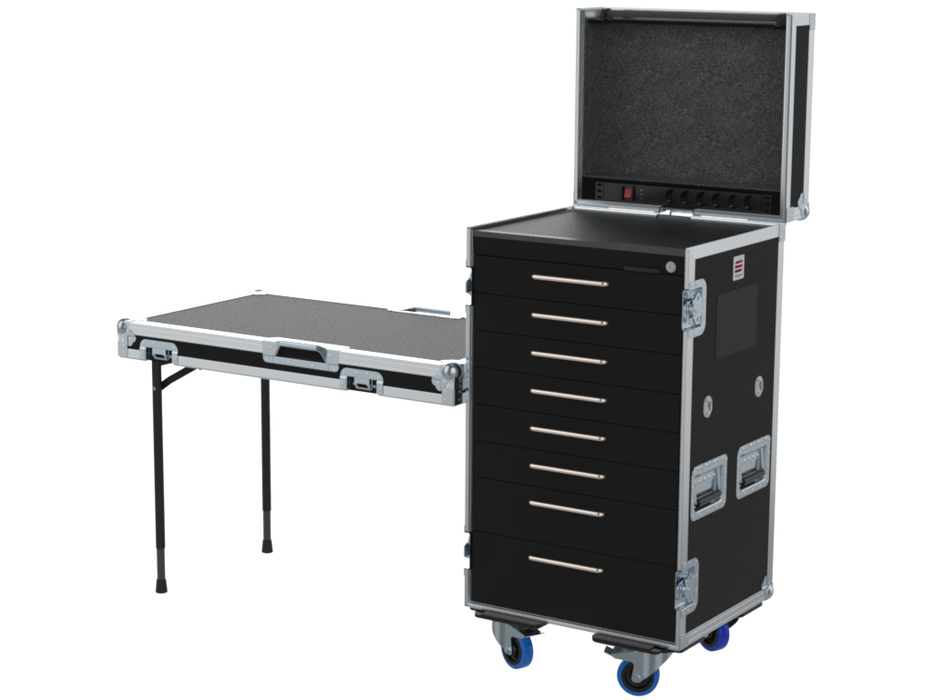 Santosom Road case Serie 120, 19U 6 drawers: (6x 2U) 3U, 4U