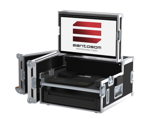 Santosom Flight case Regie 4, Video Production Controller+LCD+19" 3U