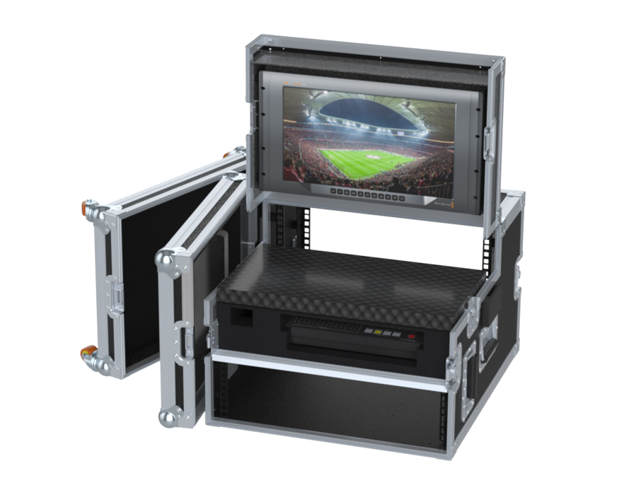 Santosom Flight case Regie 4, Roland VR-4HD+LCD+19" 3U