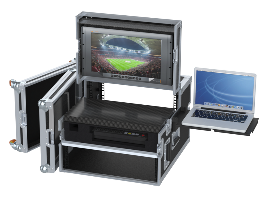 Santosom Flight case Regie 4, Roland VR-4HD+LCD+19" 3U