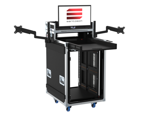 SANTOSOM Regie Single Side Sliding-Rack, 16+2U