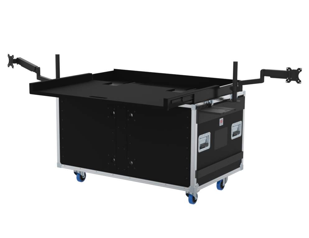 SANTOSOM Regie Double Side Sliding-Rack 130.80.130, 12+12U