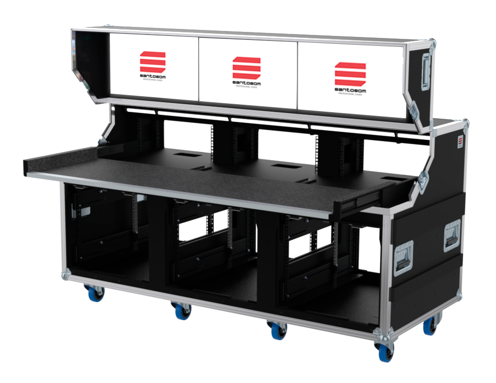 Santosom Video Controller Flight case Regie, RG5D.180, 3 Screens