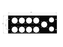 Adam Hall HARDWARE 19" Rack Panel 4U, 9x CEE p70 + 2 Soca
