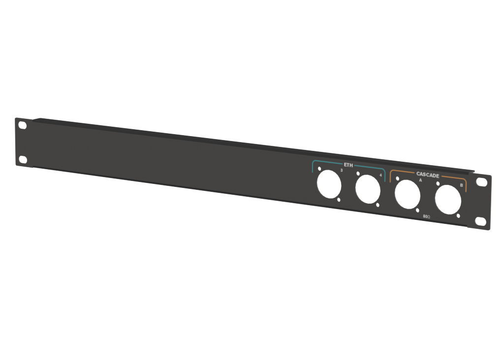 Santosom HARDWARE Rack Panel 1U, 4x D-Size (2 ETH + 2 CASACADE)