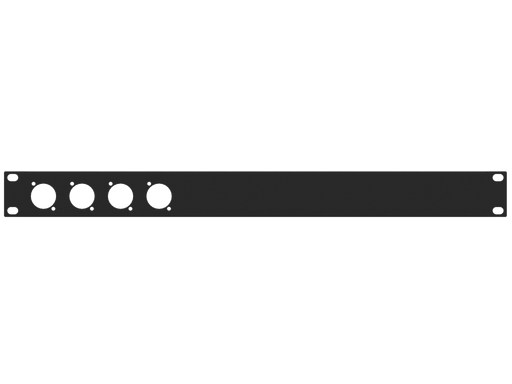Santosom HARDWARE Rack panel 1U, 4x D-Size