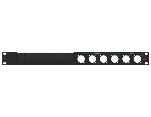 SANTOSOM HARDWARE Painel de Rack 1U, com impressão (HDMI 1-4 / SDI 1-2)