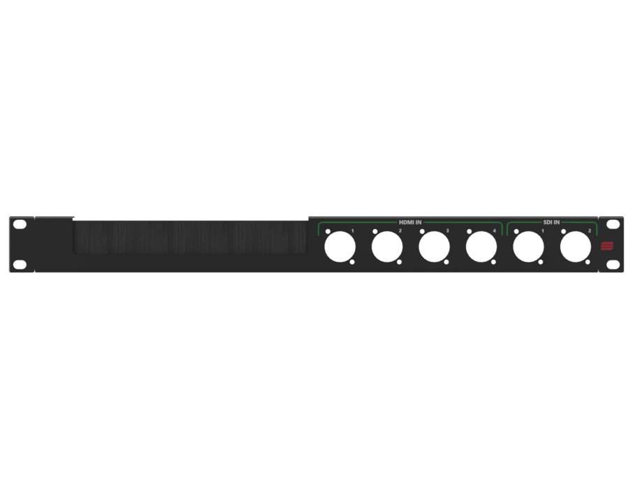SANTOSOM HARDWARE Painel de Rack 1U, com impressão (HDMI 1-4 / SDI 1-2)