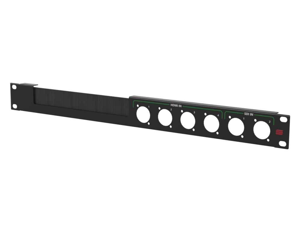 SANTOSOM HARDWARE Painel de Rack 1U, com impressão (HDMI 1-4 / SDI 1-2)