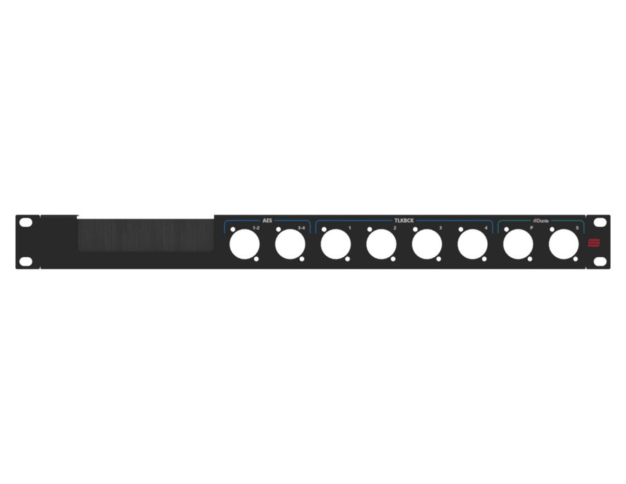 SANTOSOM HARDWARE Painel de Rack 1U, com impressão (AES, TLKBCK, DANTE)