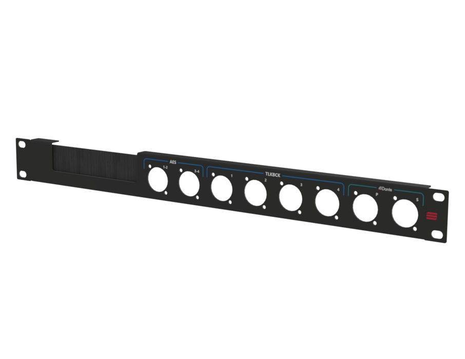 SANTOSOM HARDWARE Painel de Rack 1U, com impressão (AES, TLKBCK, DANTE)