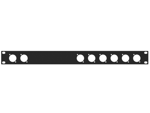 Santosom HARDWARE Rack Panel 1U, 8x D-Series (2+6)