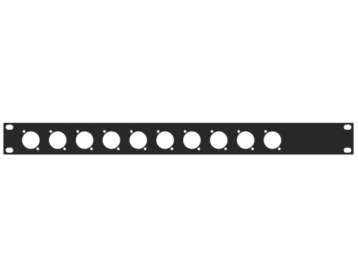 Adam Hall HARDWARE Rack Panel 1U, 10x D-Size (10+0)