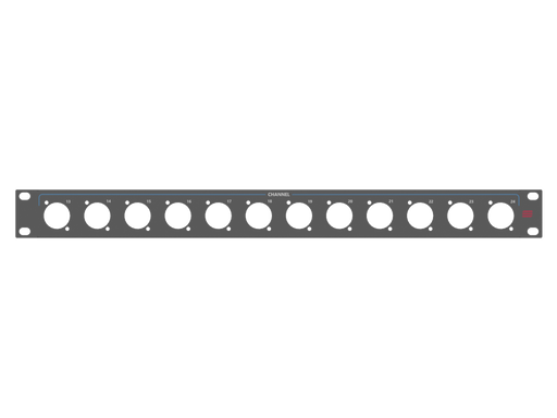 Santosom HARDWARE Rack Panel 1U, 12x D-Size (13-24)