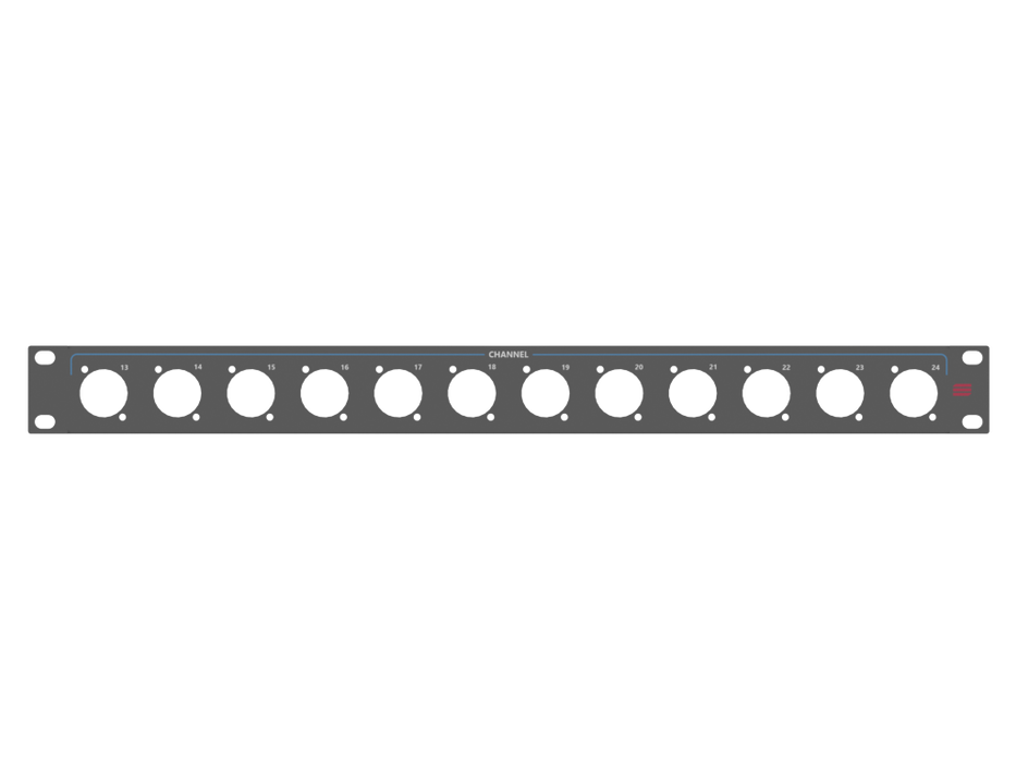 Santosom HARDWARE Rack Panel 1U, 12x D-Size (13-24)