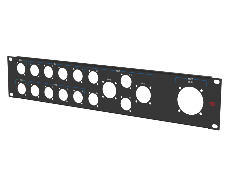 SANTOSOM HARDWARE Rack Panel, 2U 4x IN,2xETH, 4xIN, 4xParallel, Out 1-8