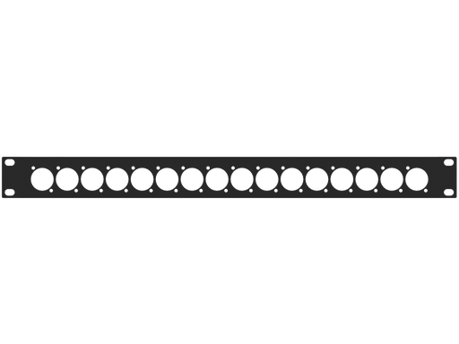 Santosom HARDWARE Rack Panel 1U, 16 D-Series