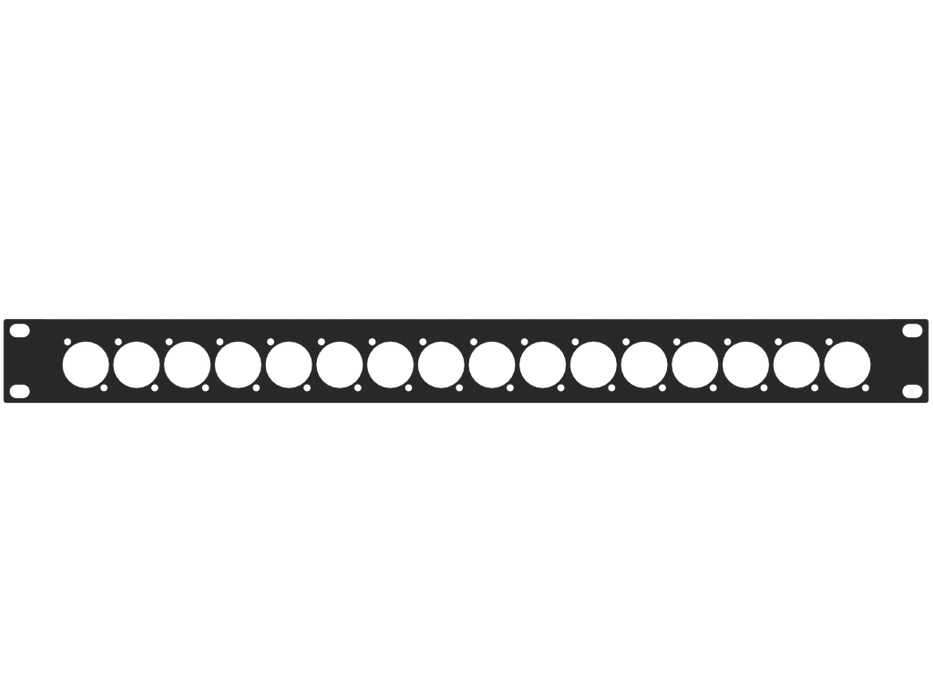 Santosom HARDWARE Rack Panel 1U, 16 D-Series