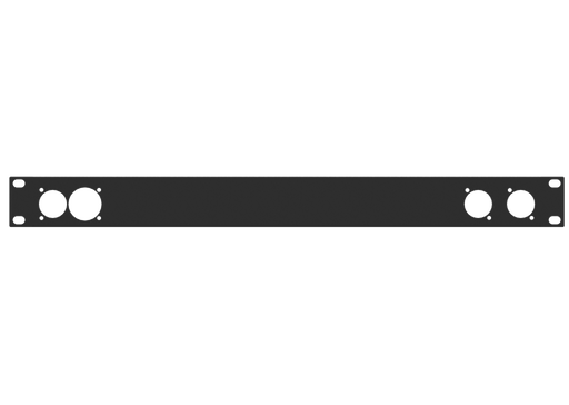 Santosom HARDWARE Rack Panel 1U, True1 in/out, 2x D-Size