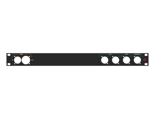 Santosom HARDWARE Rack panel 1U, printed, (PWR ETH, USB, MONITOR)