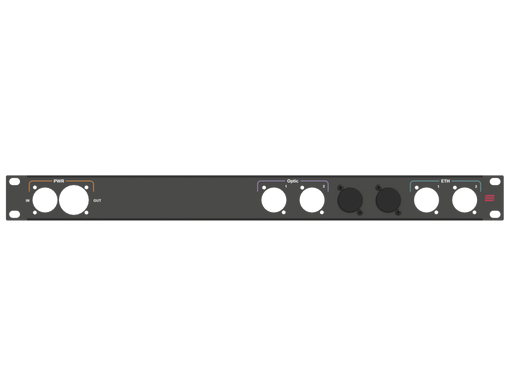 Santosom HARDWARE Rack Panel 1U, printed, (PWR, OPT, ETH)