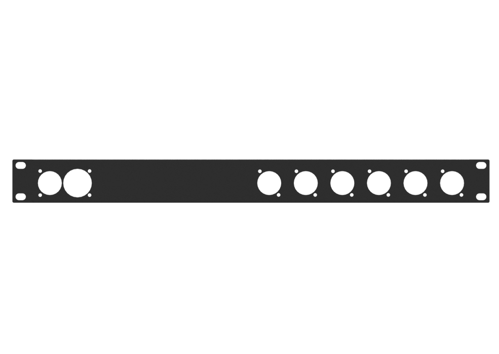 Santosom HARDWARE Rack Panel 1U, 1x True1 in-out, 6x D-Series
