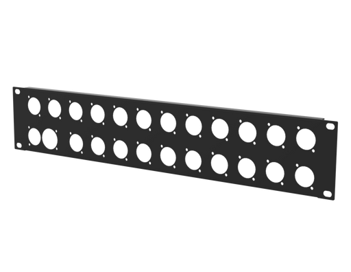 Santosom HARDWARE Rack Panel 2U, 1x True1 in-out, 22x D-Series