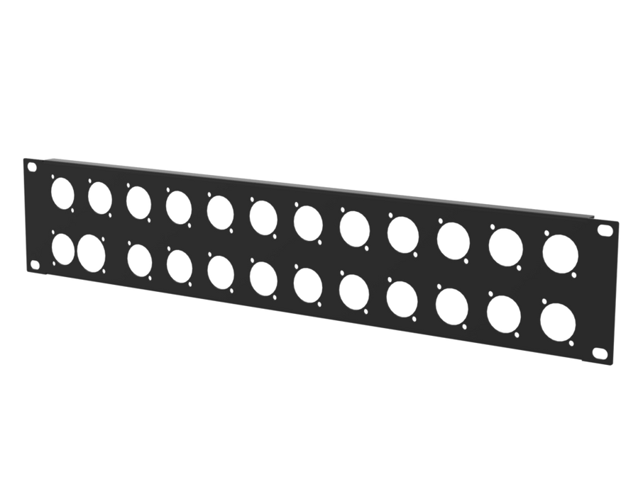 Santosom HARDWARE Rack Panel 2U, 1x True1 in-out, 22x D-Series
