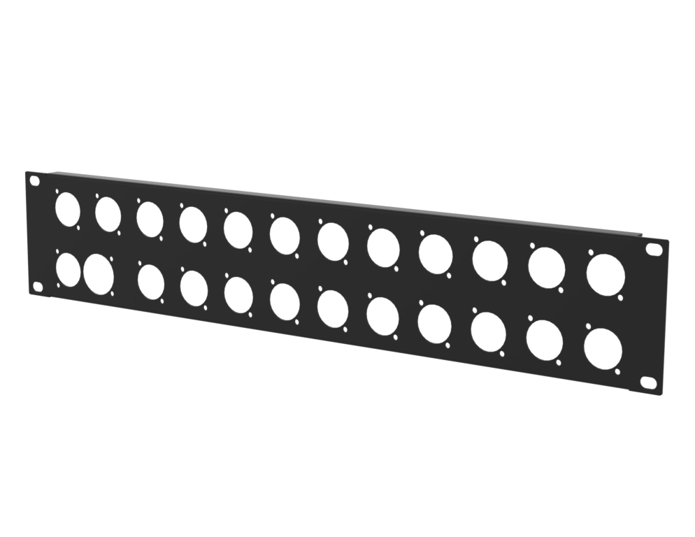 Santosom HARDWARE Rack Panel 2U, 1x True1 in-out, 22x D-Series