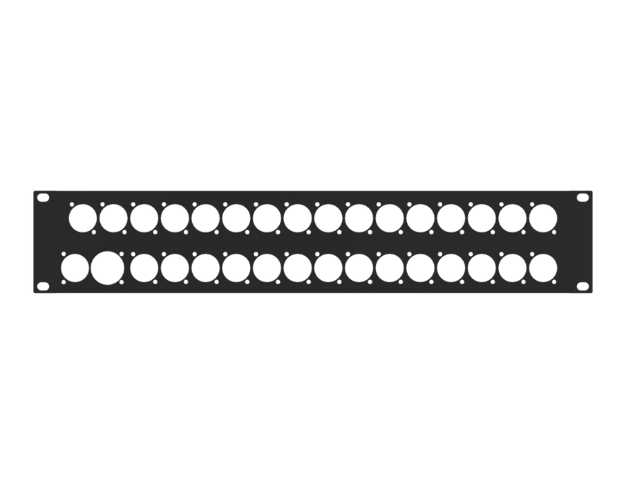 Santosom HARDWARE Rack Panel 2U, 1x True1 in-out, 30x D-Series