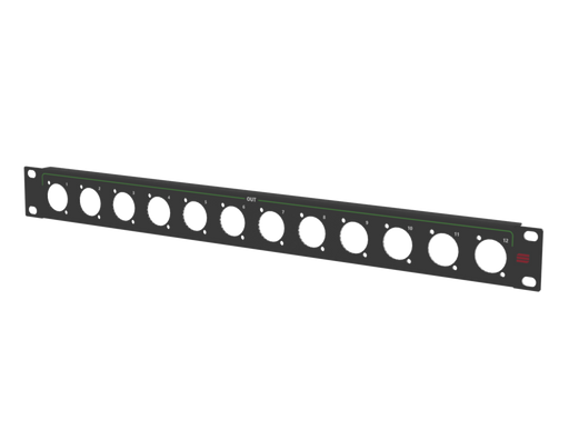 Santosom HARDWARE Painel de Rack impresso 1U, 12x D-Size (12x ETH)