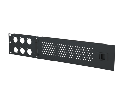 SANTOSOM HARDWARE 2U Vent door with mounting holes, 1x Tru1, 6x D-Size