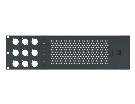SANTOSOM HARDWARE 3U Vent door with mounting holes, 9x D-Size