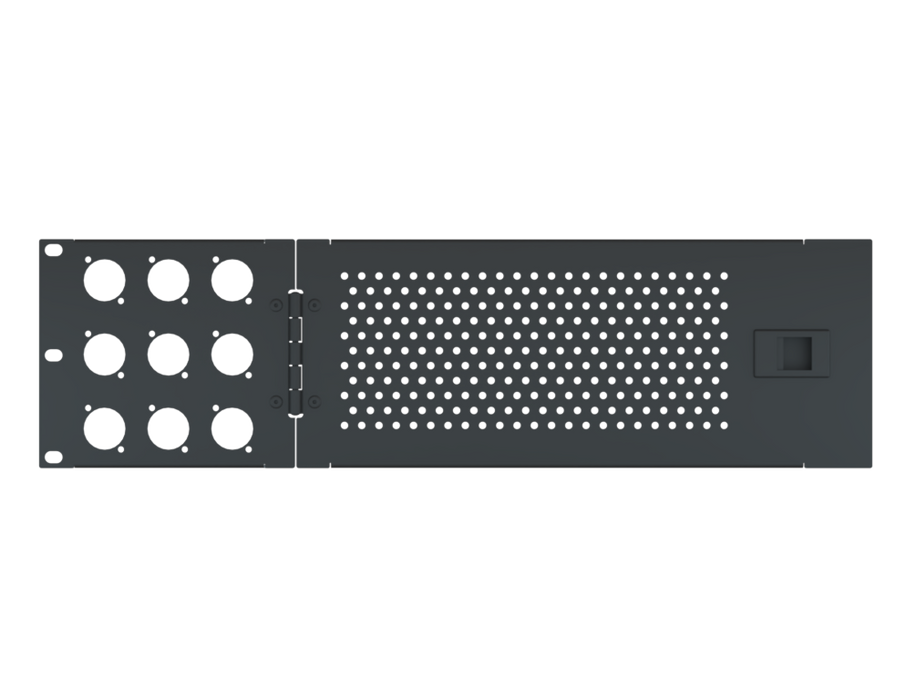 SANTOSOM HARDWARE 3U Vent door with mounting holes, 9x D-Size