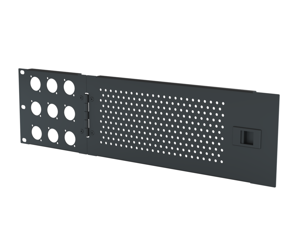 SANTOSOM HARDWARE 3U Vent door with mounting holes, 9x D-Size