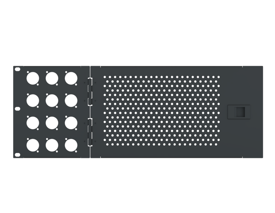 SANTOSOM HARDWARE 4U Vent door with mounting holes, 12x D-Size