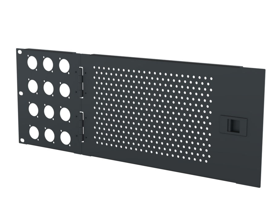 SANTOSOM HARDWARE 4U Vent door with mounting holes, 12x D-Size