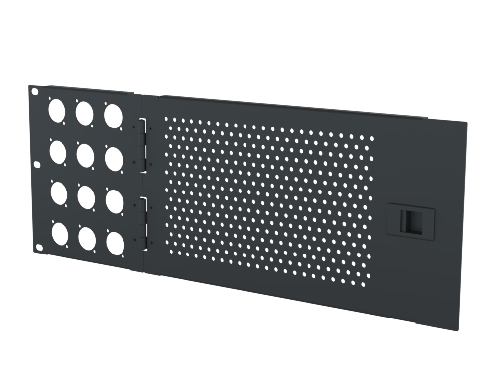 SANTOSOM HARDWARE 4U Vent door with mounting holes, 12x D-Size