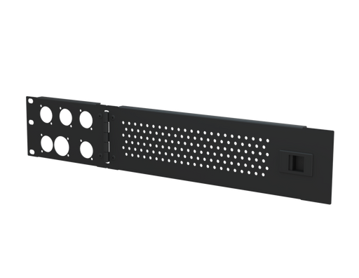 SANTOSOM HARDWARE 2U Vent door with mounting holes, 1x Tru1, 4x D-Size