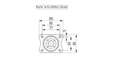 Santosom Hardware Self returning castor Ø100mm