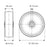 Tente HARDWARE Wheel centre Ø100mm blue