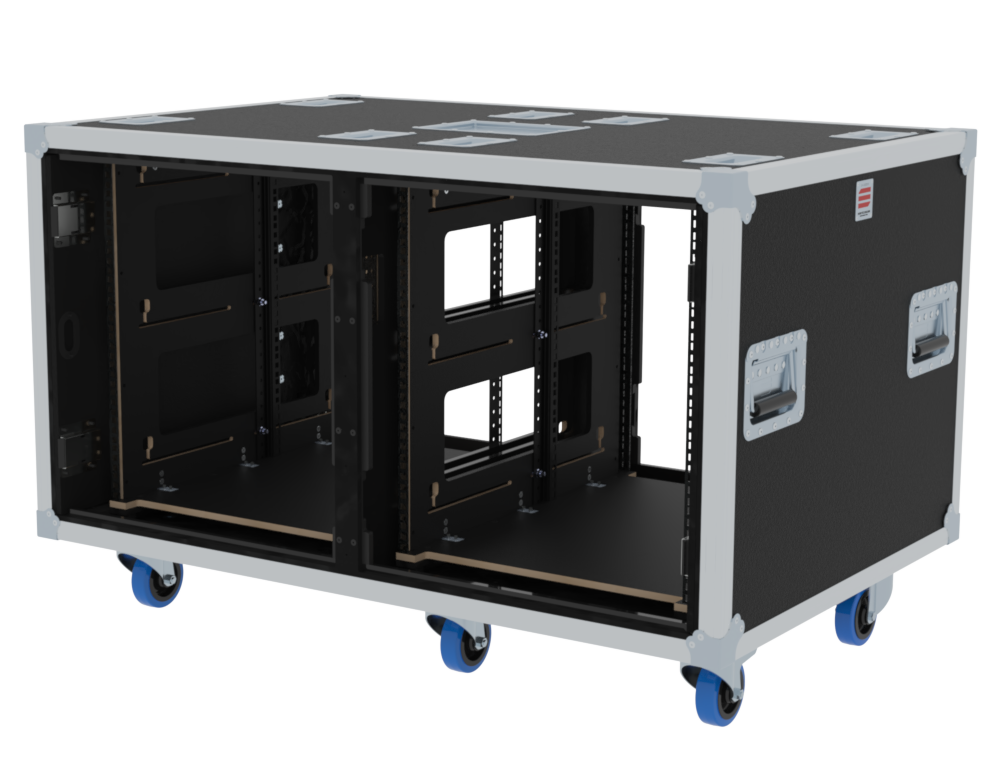Santosom Rack Double Side Sliding-Rack, 12+12U 640-ARS