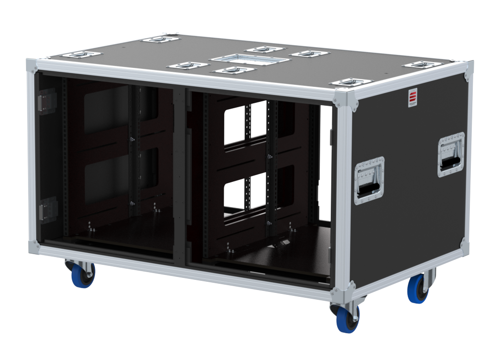 Santosom Rack Double Side Sliding-Rack, 14+14U 640-ARS