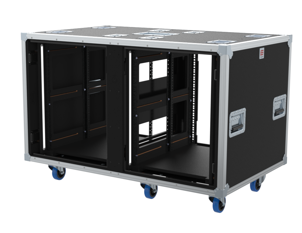 Santosom 19" Rack Double Side Sliding, 14+14U 640-ARR w/ light