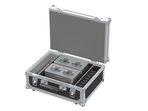 SANTOSOM MICROPHONE Flight case, Sennheirser 2 kit Battery CHG 70N-C + PSU