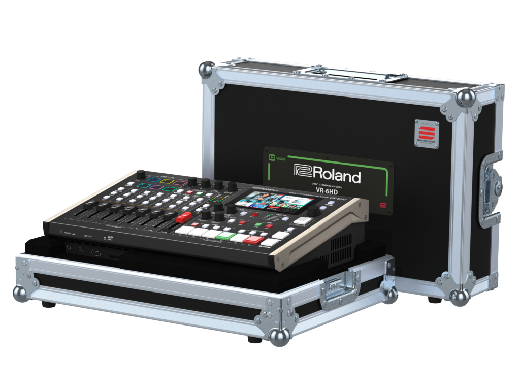 Santosom Video Controller Flight case, AV Mixer Roland VR-6HD